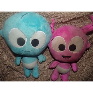 Baby First TV Goo Goo Interactive Plush  pink talking girl  plus Blue Baby Boy